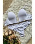Conjunto de Lingerie Sensual com Decote Profundo e Calcinha Fio Dental Conjunto de Lingerie Sensual com Decote Profundo e Calcinha Fio Dental