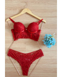 Conjunto Lingerie Mini Corselete em Renda